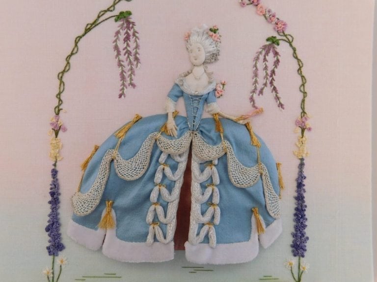 stumpwork produced by future tutor student