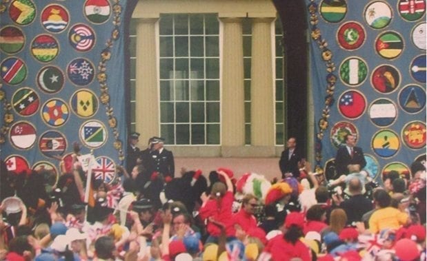 Commonwealth Balcony Hanging at Buckingham Palace created in honour of Her Majesty The Queen’s Golden Jubilee in 2002