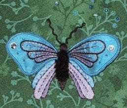 Royal school of needlework embroided butterfly