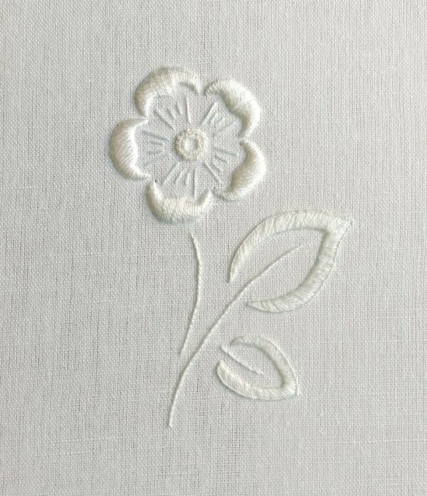 Embroidery white on sale