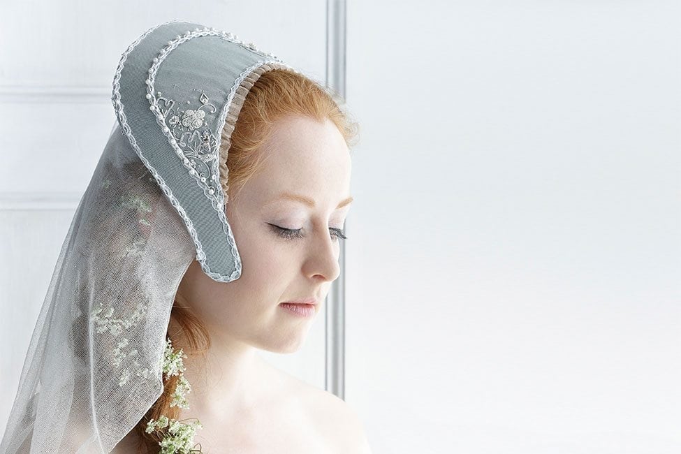 Pearl Haslam hand embroided traditional headpiece