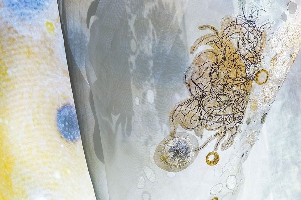 Rachel Thorpe hand embroided textile installation work