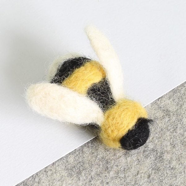 Hawthorn bee brooch needle felting kit