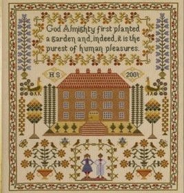 House Sampler Counted Cross Stitch