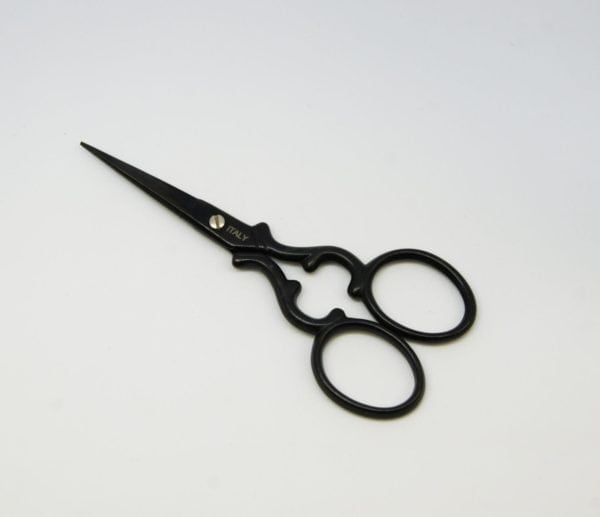 toledo embroidery scissors black metal finish with no case