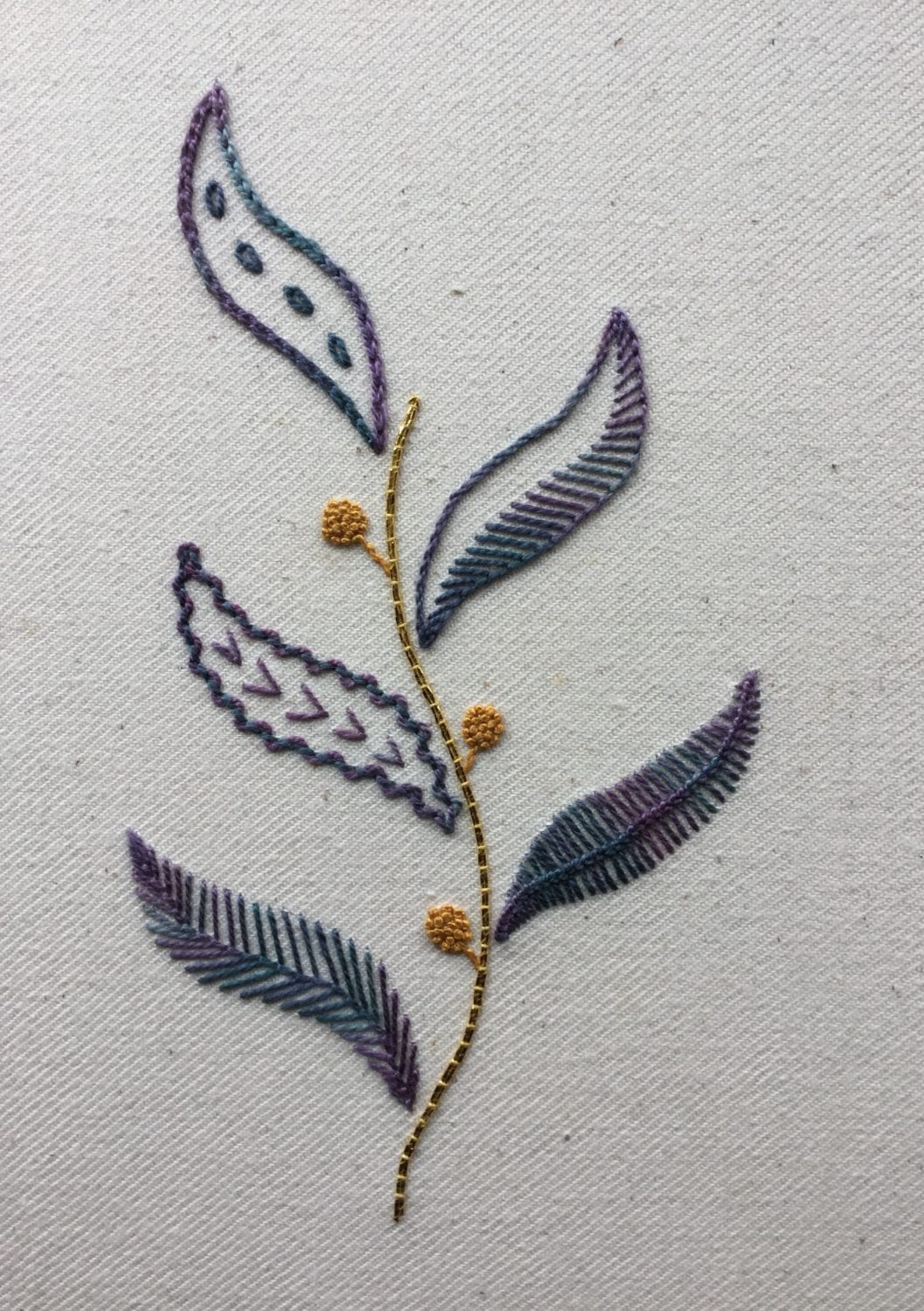 Embroidery Leaf Stitch / Anything Creative Hand Embroidery Tutorial