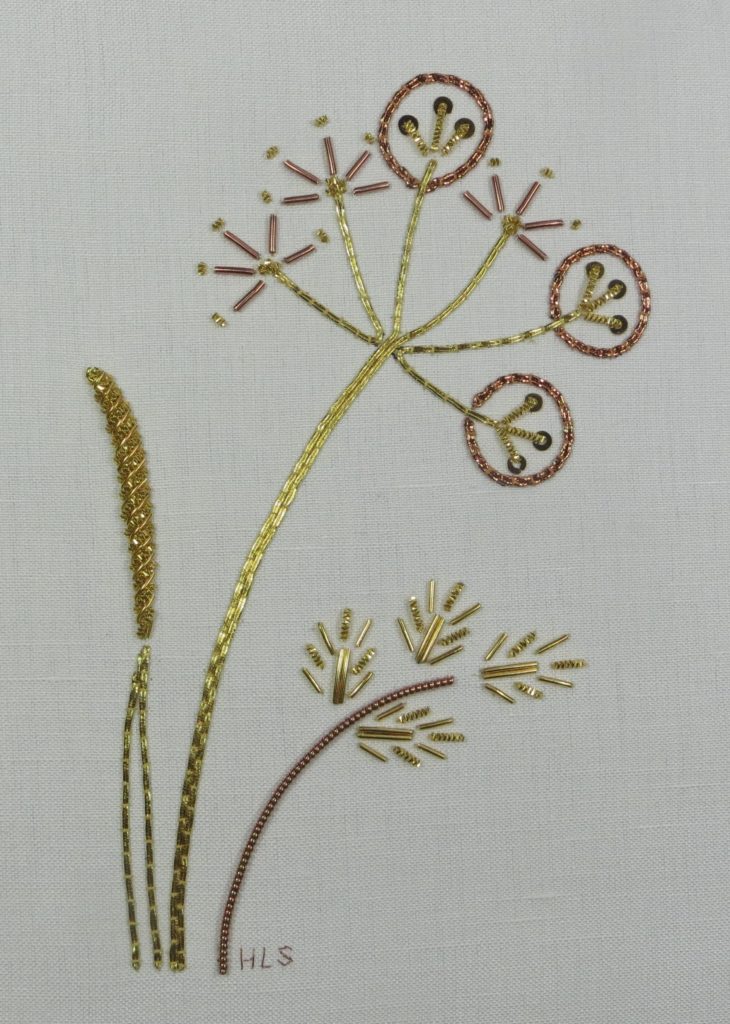 Wild Grasses Goldwork Embroidery Kit by Helen Stevens Royal School of