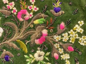 Flowers and vines colourful embroidery compilation 