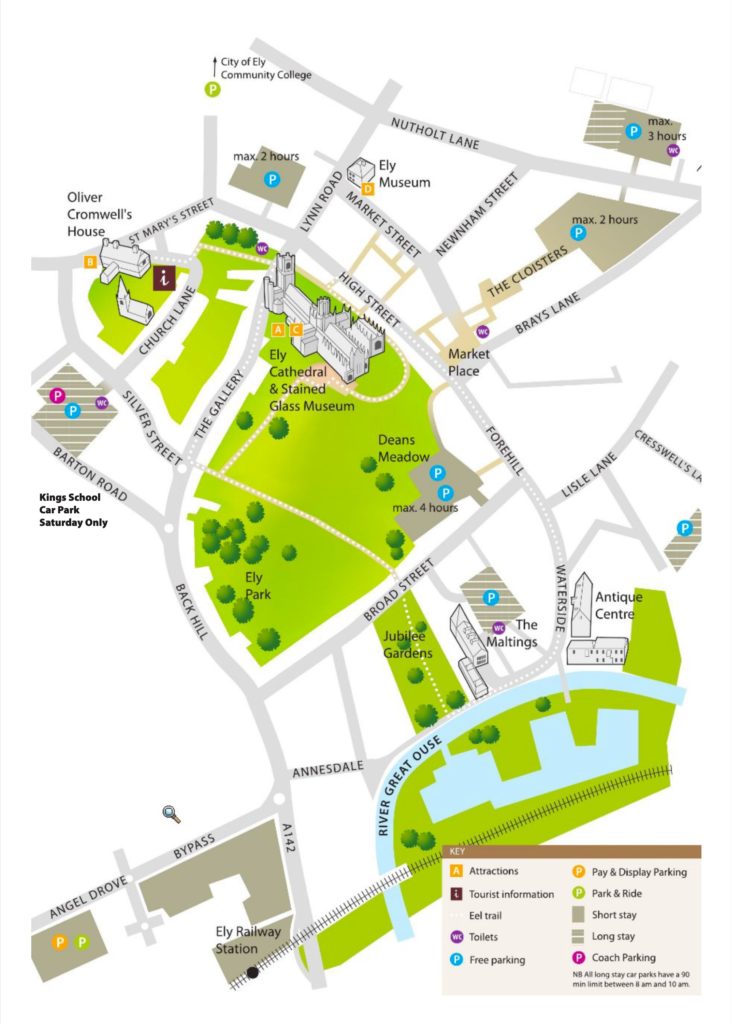 Ely Cathedral Parking Map