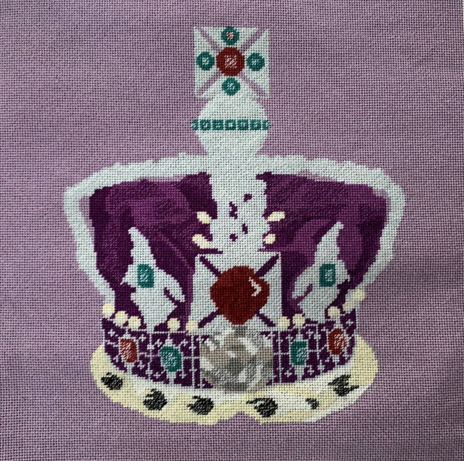 The Jubilee Crown Needlepoint Kit Royal School of Needlework
