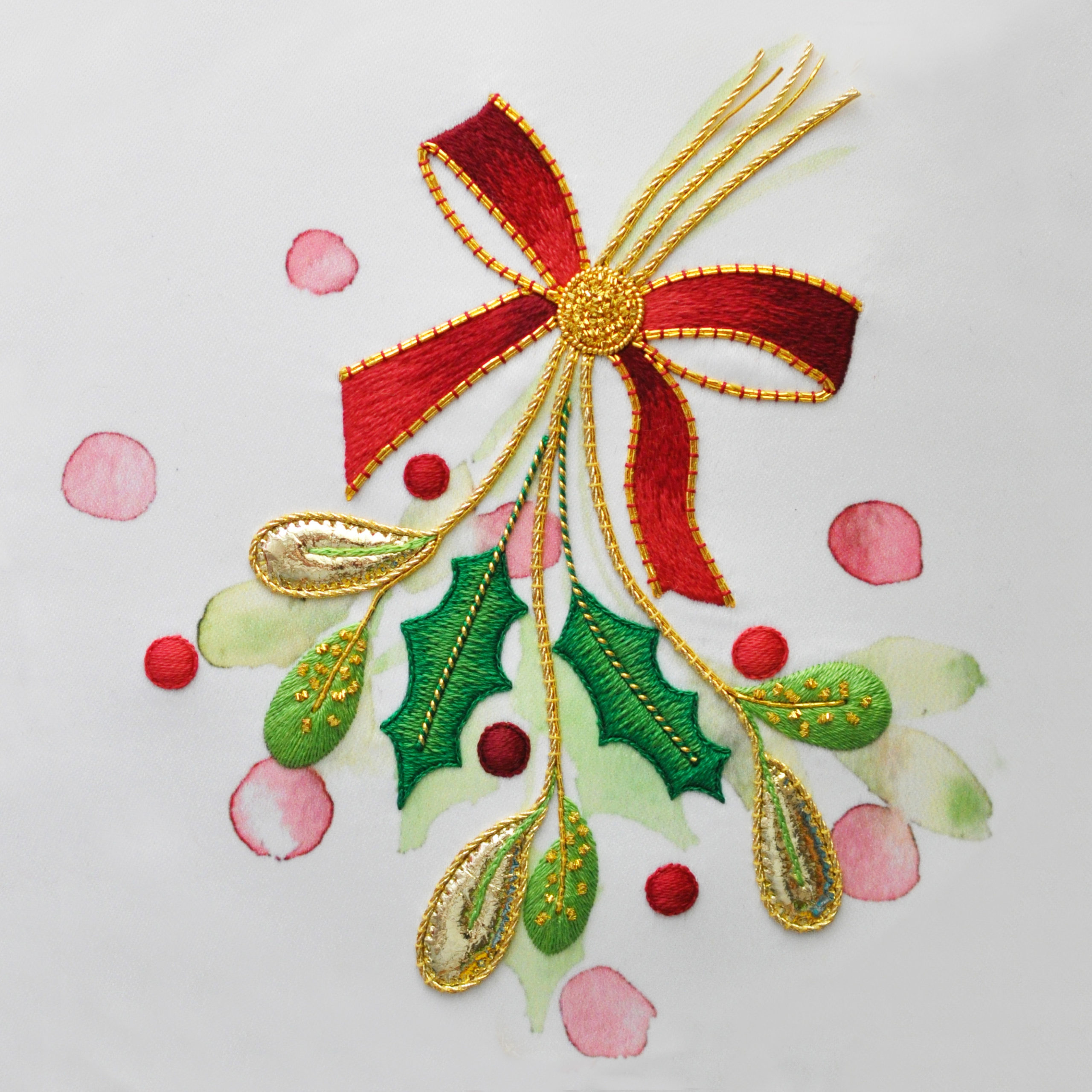 Christmas Mistletoe Bauble Embroidery Kit - Royal School of Needlework