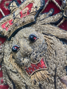 Lion with crown embroidery 
