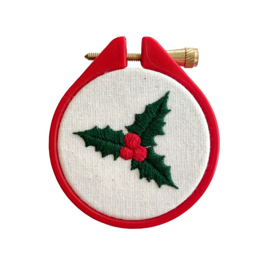 Christmas Holly Bauble Embroidery Kit - Royal School of Needlework