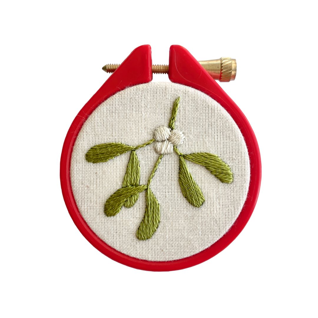 Christmas Mistletoe Bauble Embroidery Kit - Royal School of Needlework