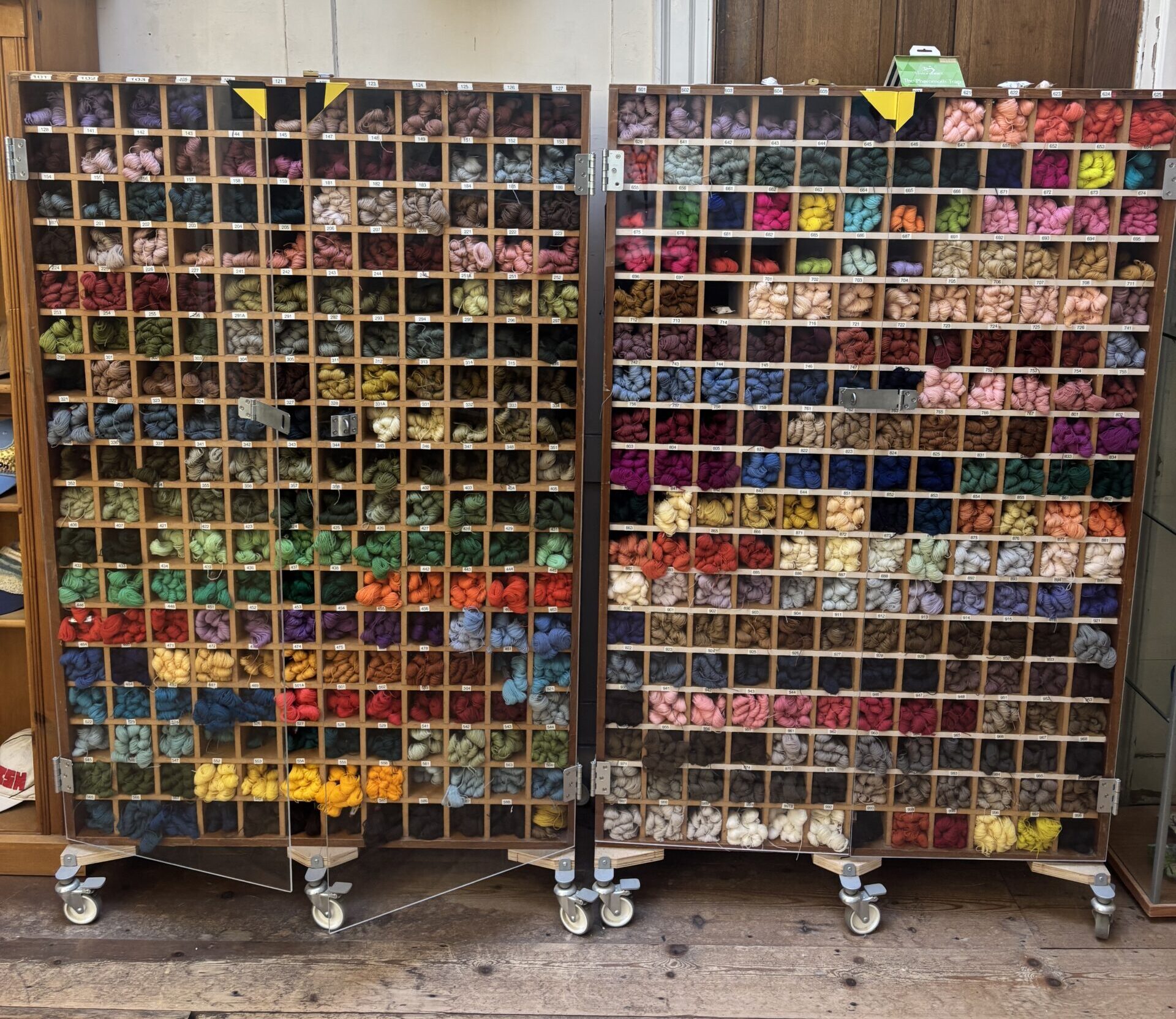 Royal School of Needlework's Wall of Yarn