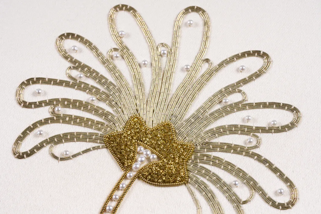 ONL26046 Art Deco Goldwork Bloom.2